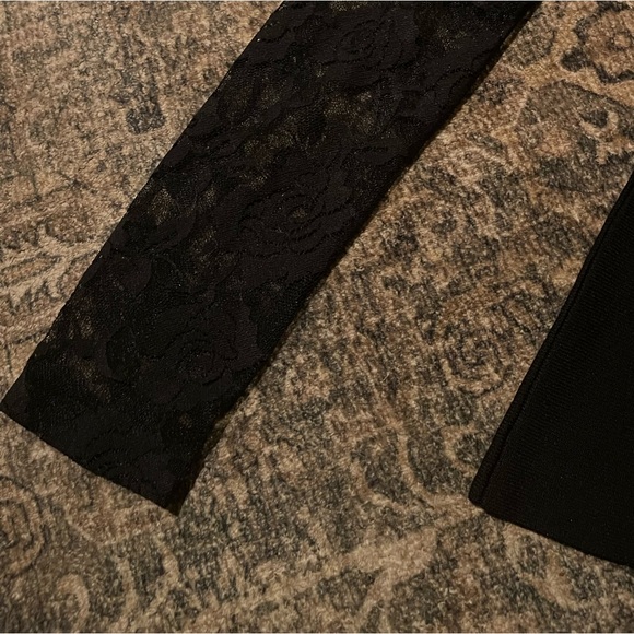 INC International Concepts Black Lace Sleeve Blouse - Picture 10 of 11